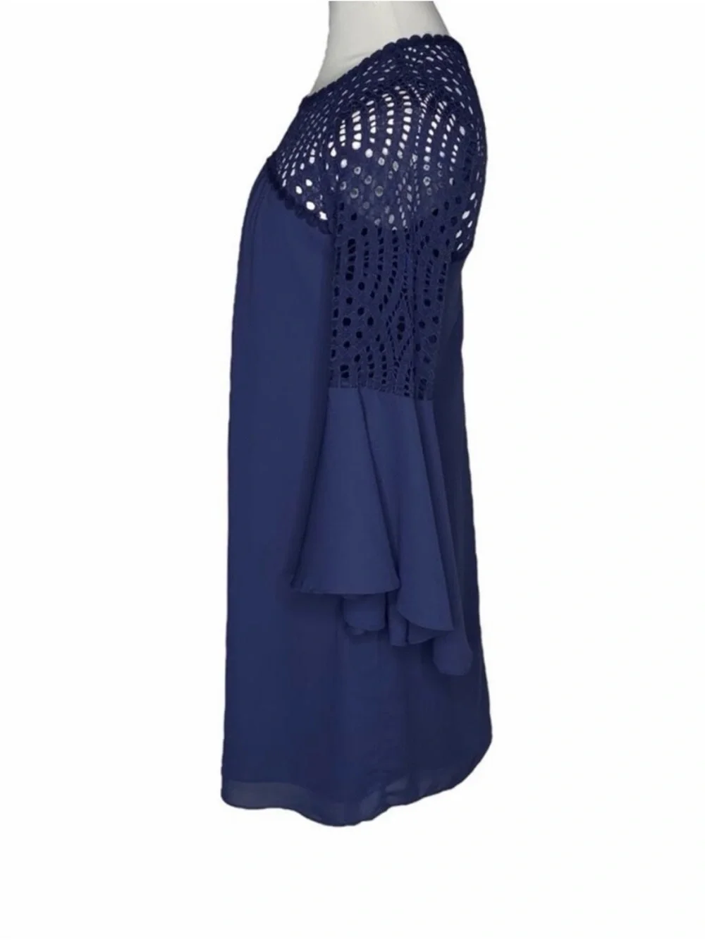 Lilly Pulitzer Amenna Bell Sleeve Lace Dress in True Navy